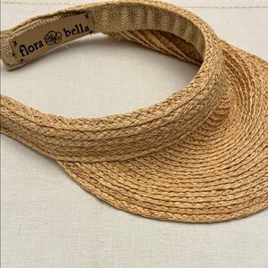Flora Bella Women's Tan Straw Visor